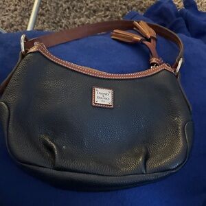 Dooney & Bourke Black and Brown Leather Shoulder Bag